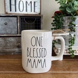 Rae Dunn One Blessed Mama Mug with Heart Charm
